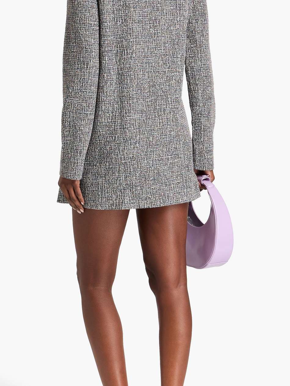 madisyn bouclé-tweed mini shirt dress