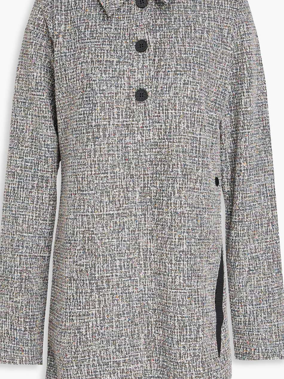 madisyn bouclé-tweed mini shirt dress