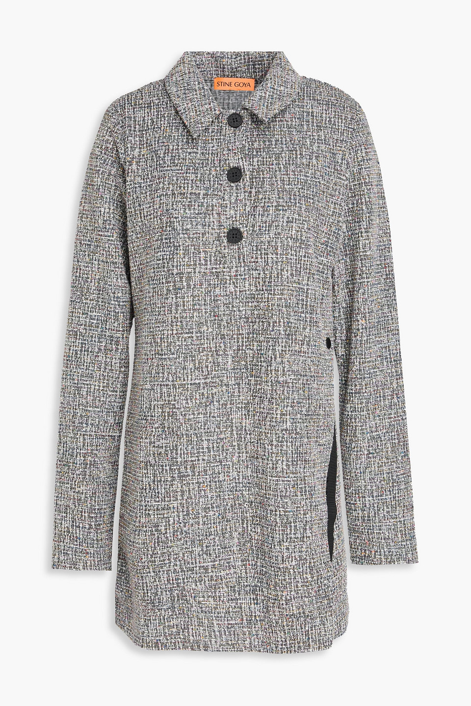 Madisyn bouclé-tweed mini shirt dress