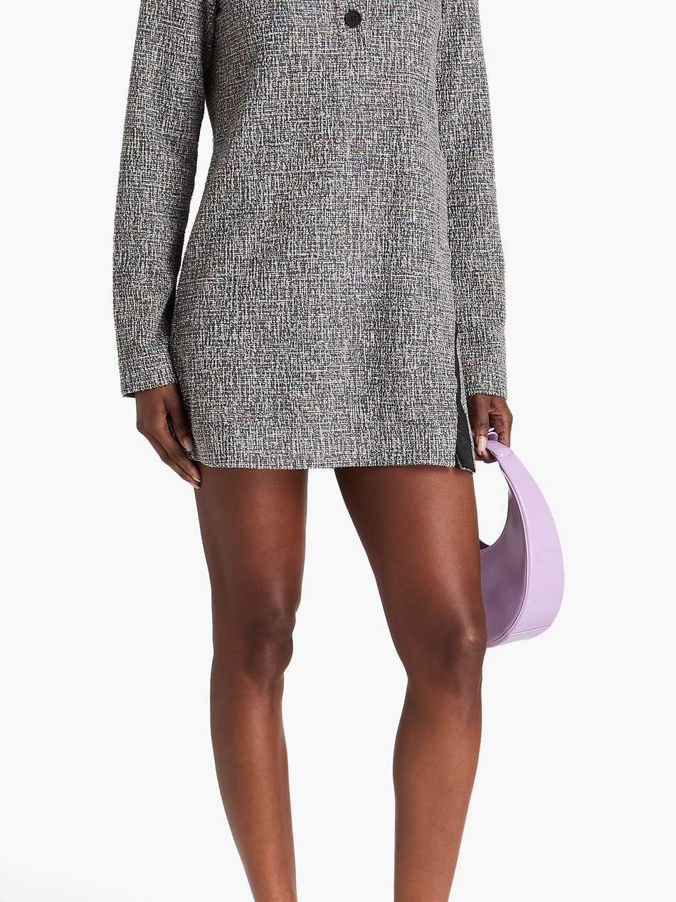 madisyn bouclé-tweed mini shirt dress