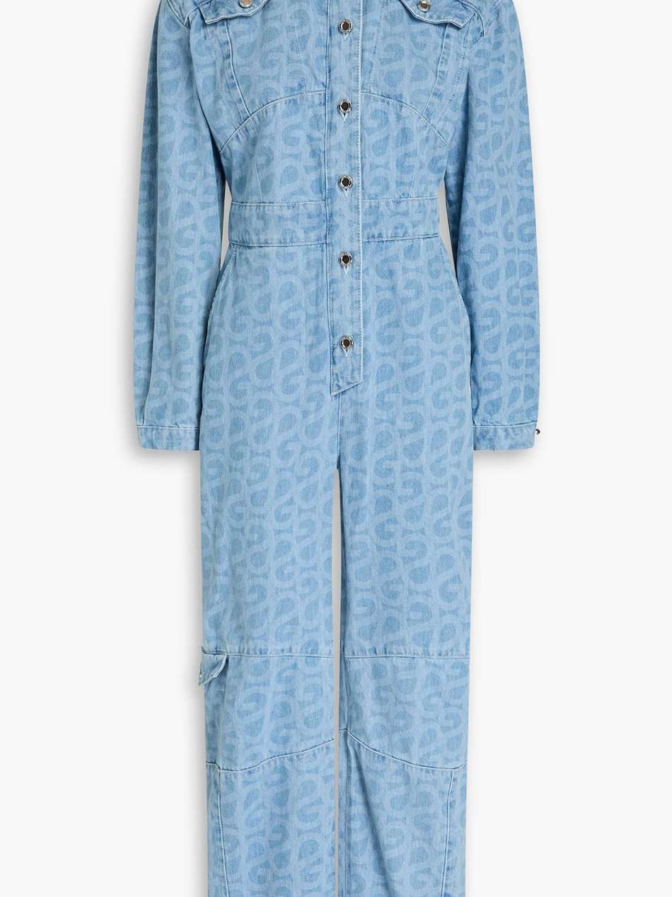 louisiana printed denim jumpsuit