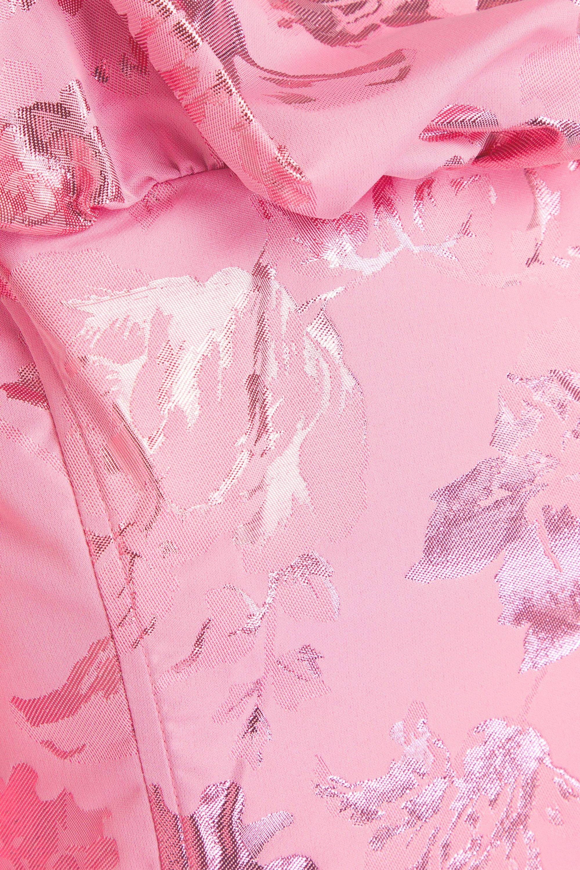 Stine Goya Dora off-the-shoulder metallic brocade mini dress