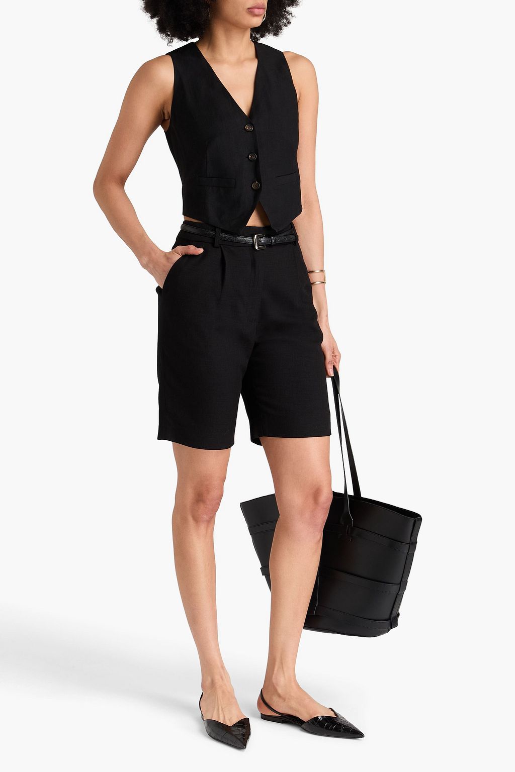 BRUNELLO CUCINELLI Cropped Weste aus Twill