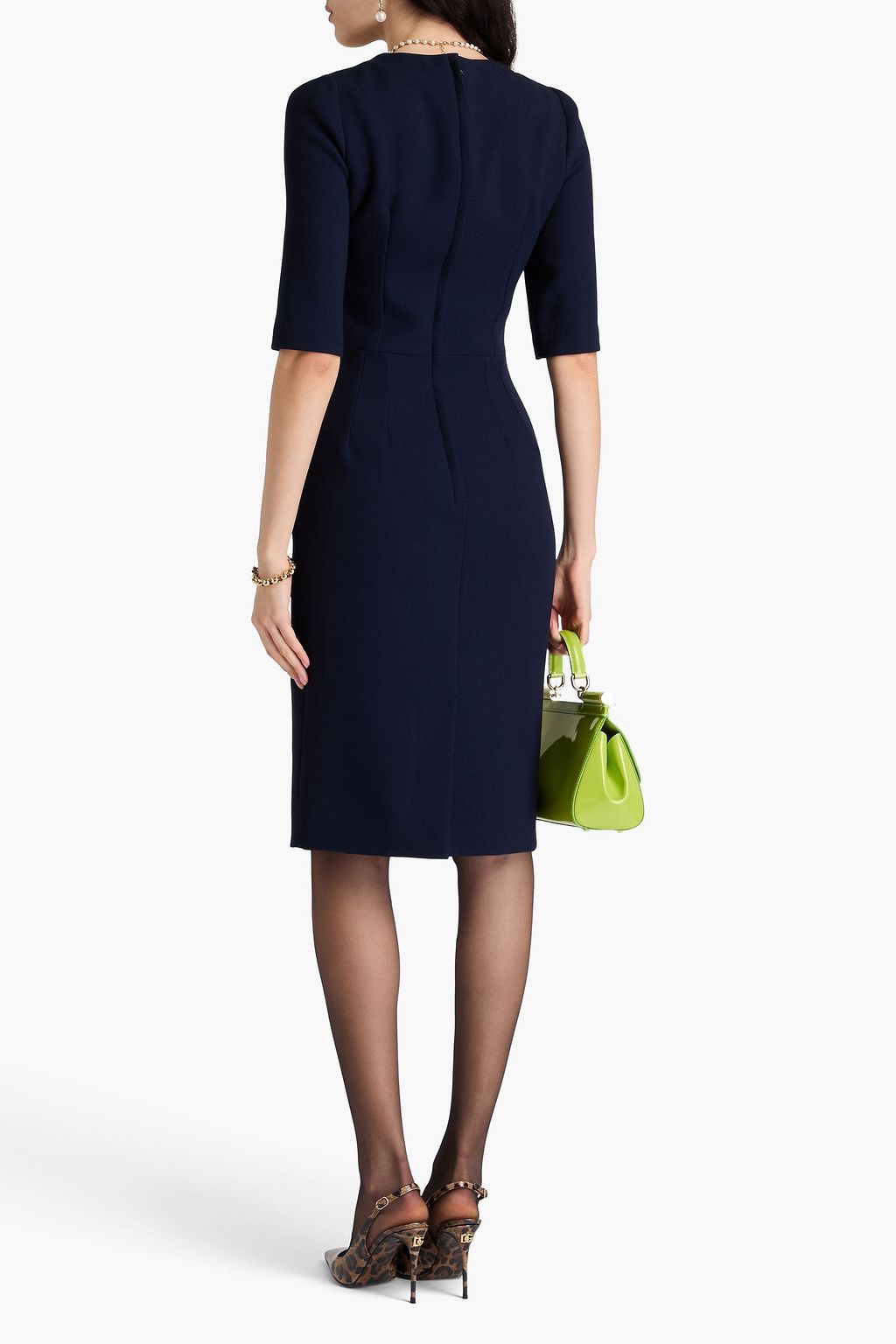 DOLCE&GABBANA Wool-crepe midi dress