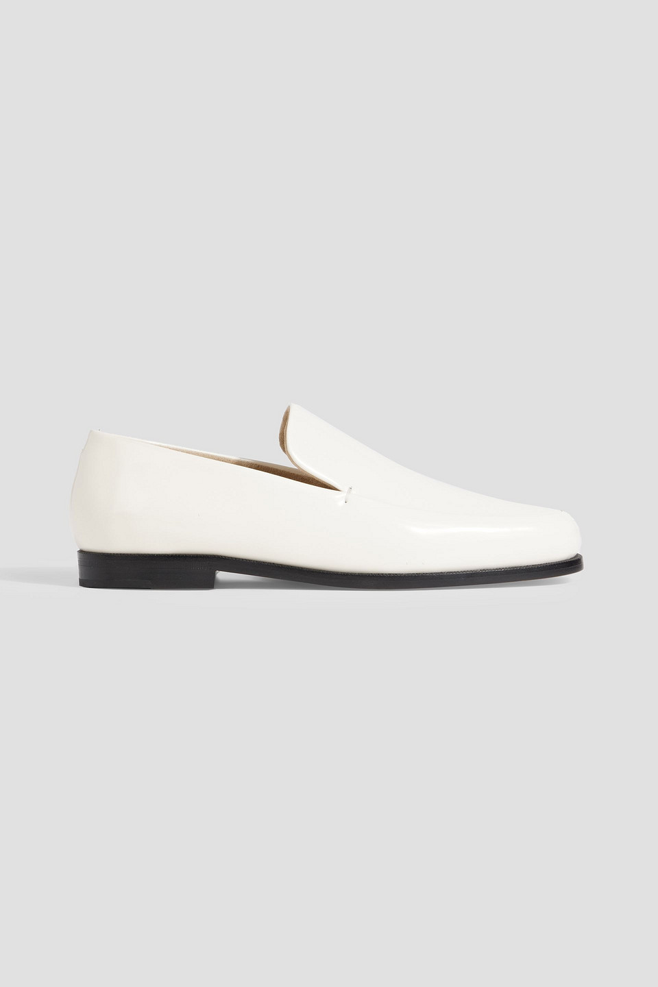 Khaite Alessio Loafers Aus Glanzleder In Off-white