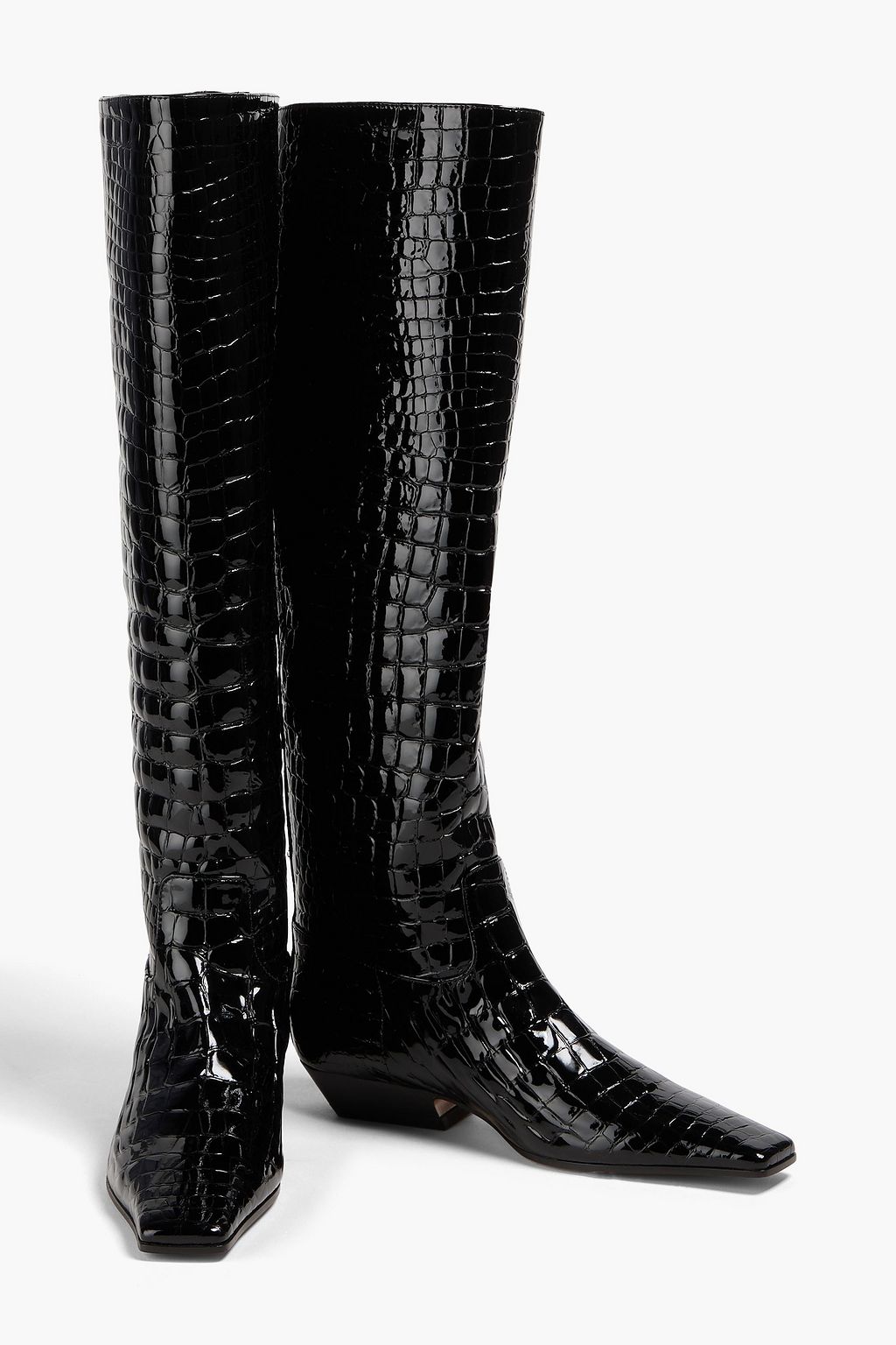 KHAITE Marfa croc-effect leather boots