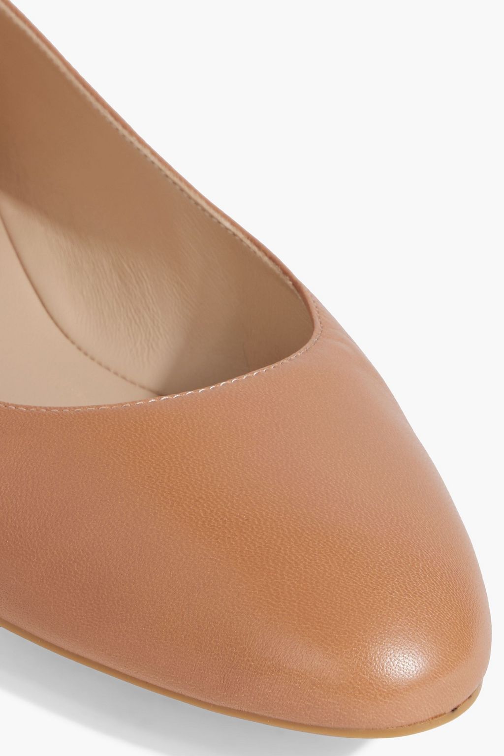STUART WEITZMAN レザー バレリーナシューズ リボン付き