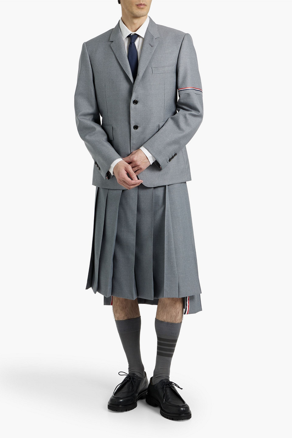Thom Browne Classic Sports Jacket In Wool In Gray