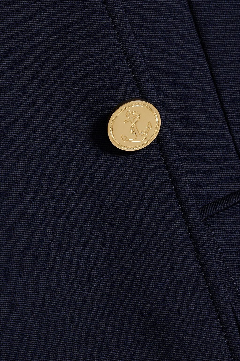 THOM BROWNE Striped velvet-trimmed wool-blend twill blazer