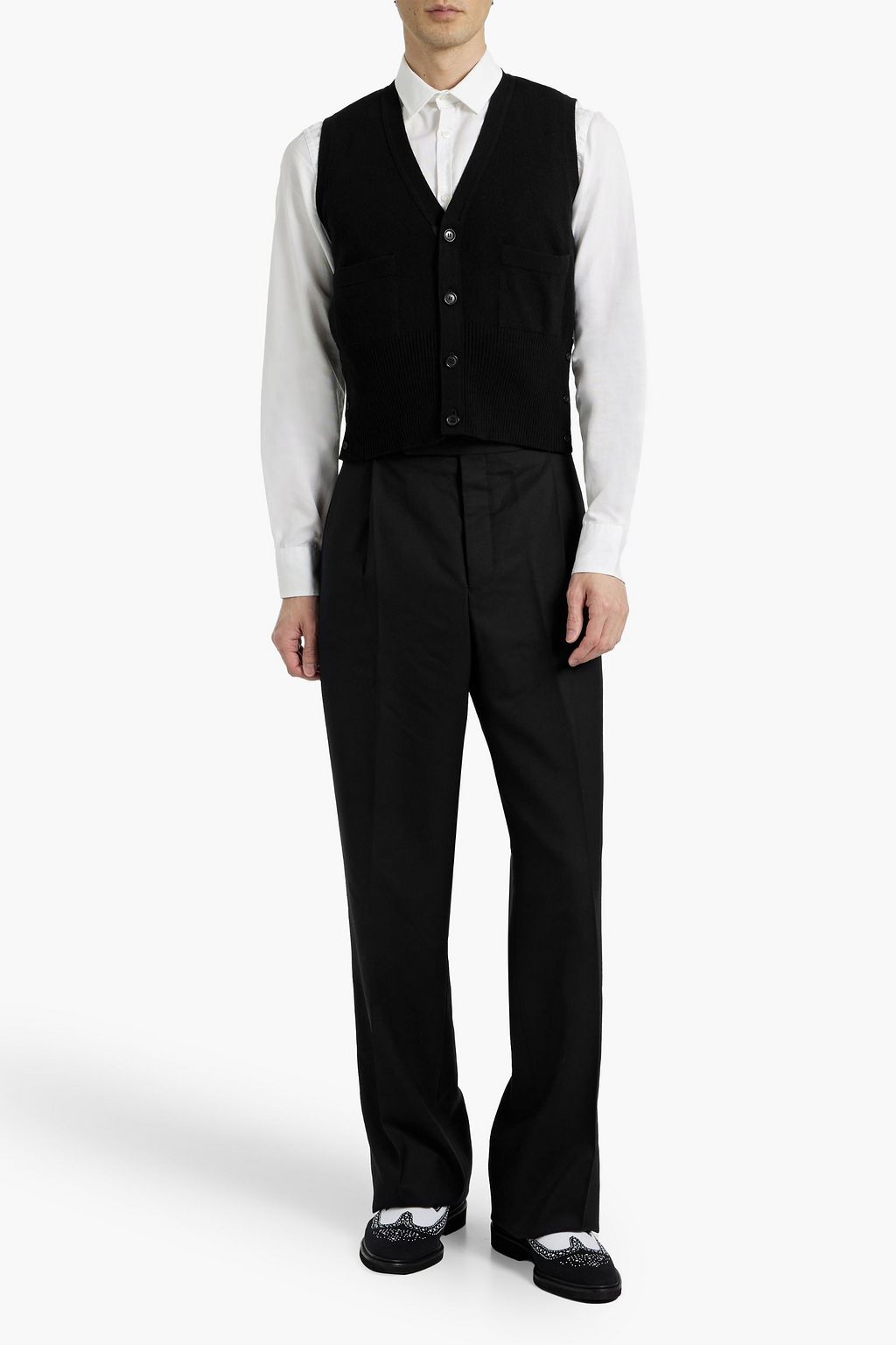 THOM BROWNE Wool-twill pants
