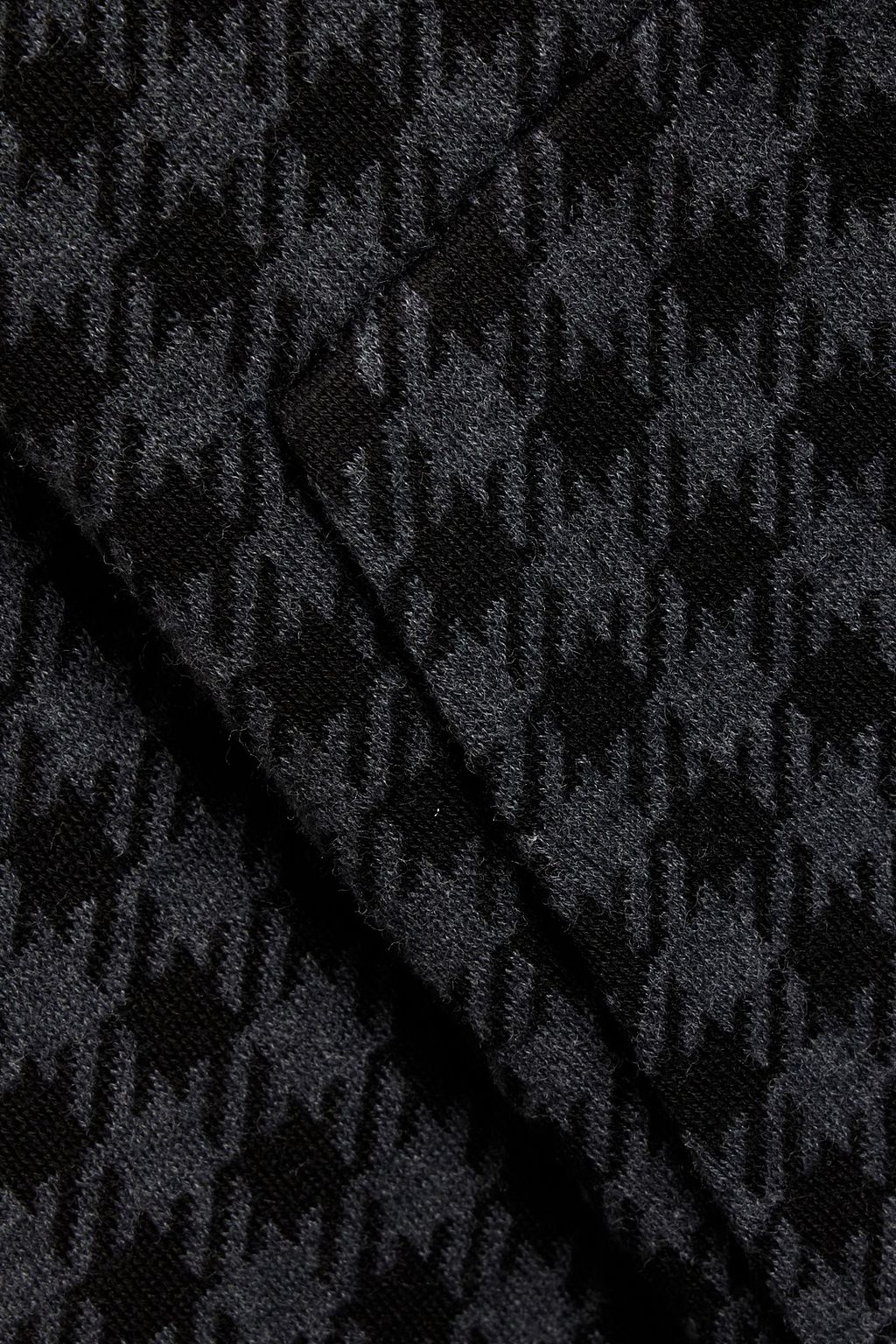 THOM BROWNE Houndstooth jacquard-knit cotton zip-up hoodie