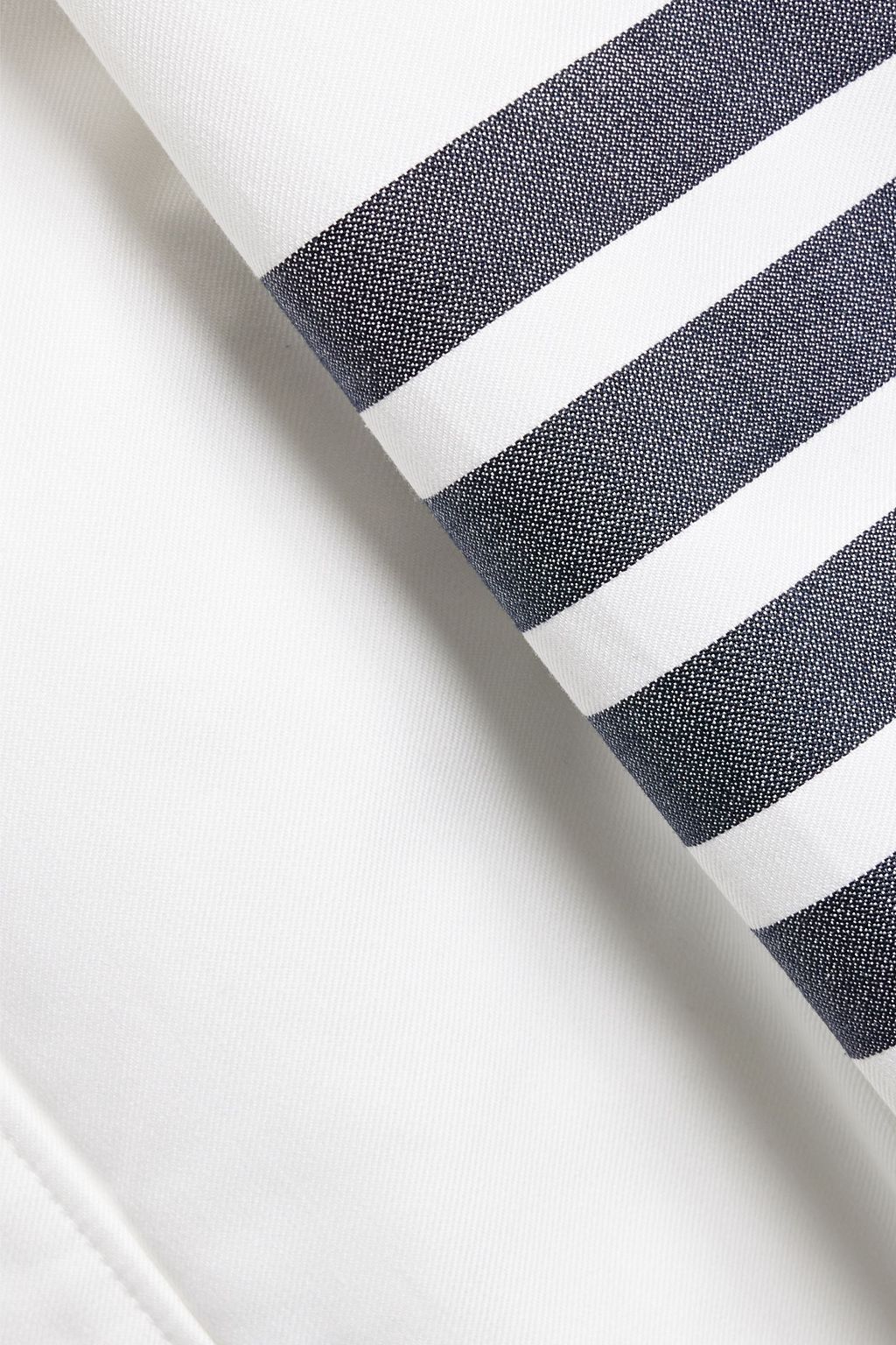 THOM BROWNE Striped cotton-twill hooded jacket