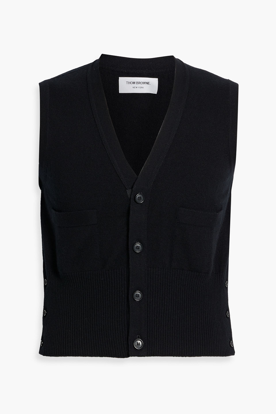 Thom Browne Cashmere Vest In Black