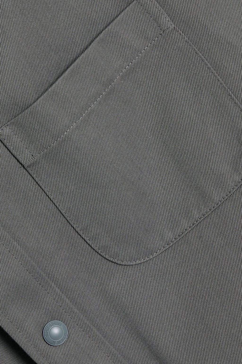 THOM BROWNE Striped cotton-twill overshirt