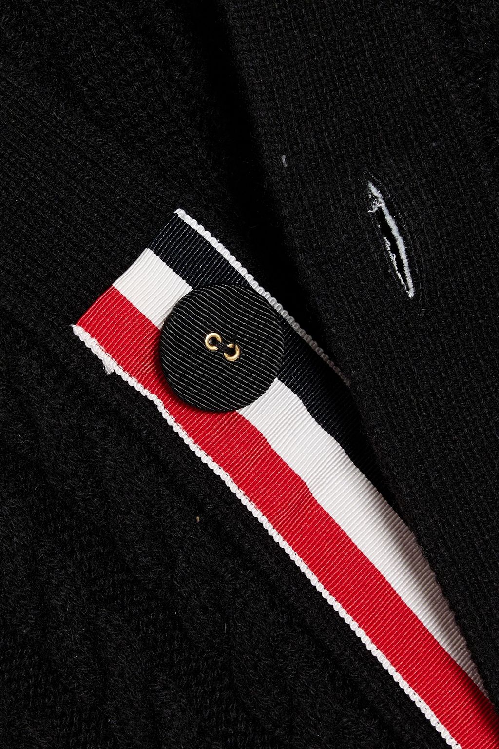 THOM BROWNE Oversized cable-knit cashmere cardigan