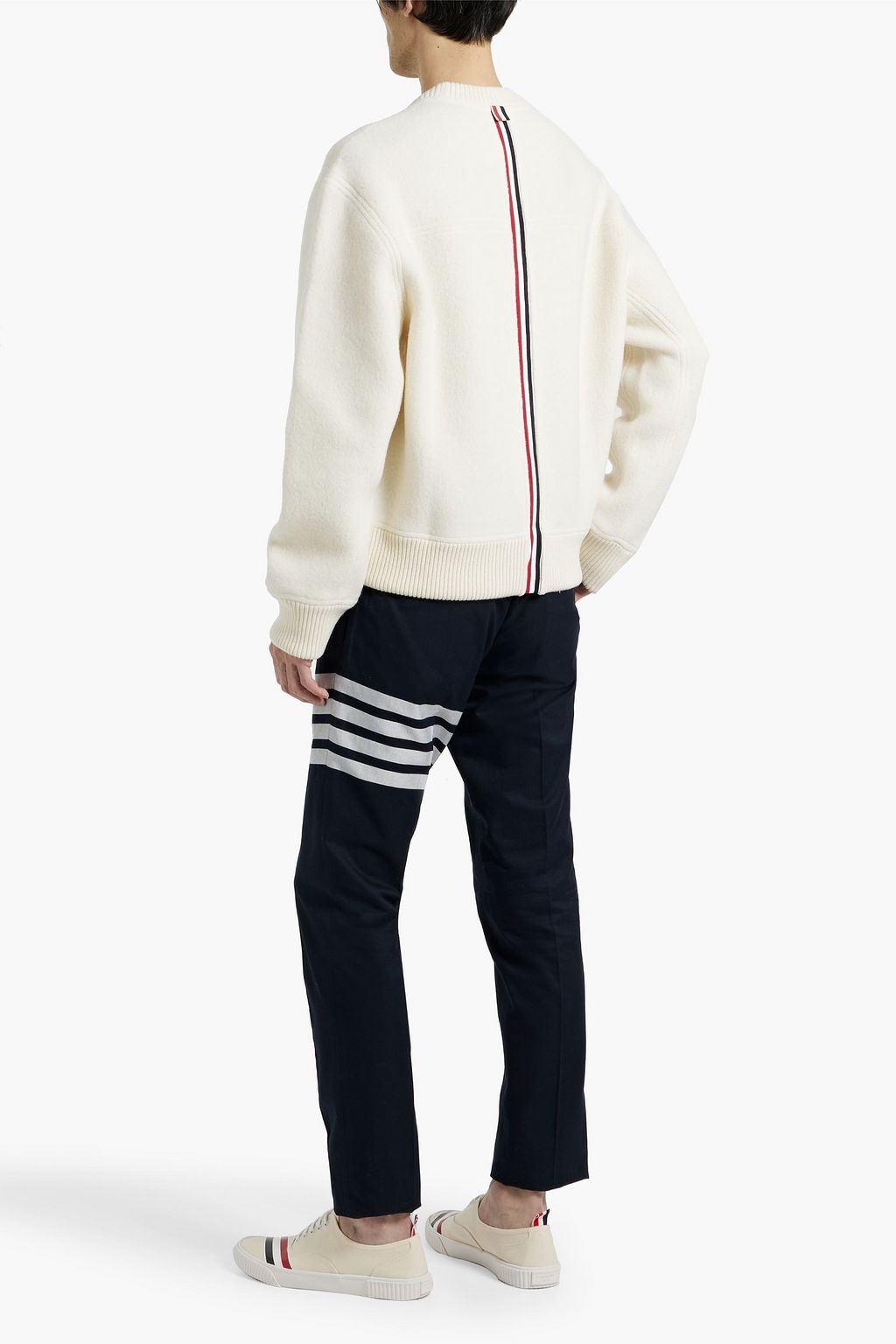 THOM BROWNE Wool-fleece sweatshirt