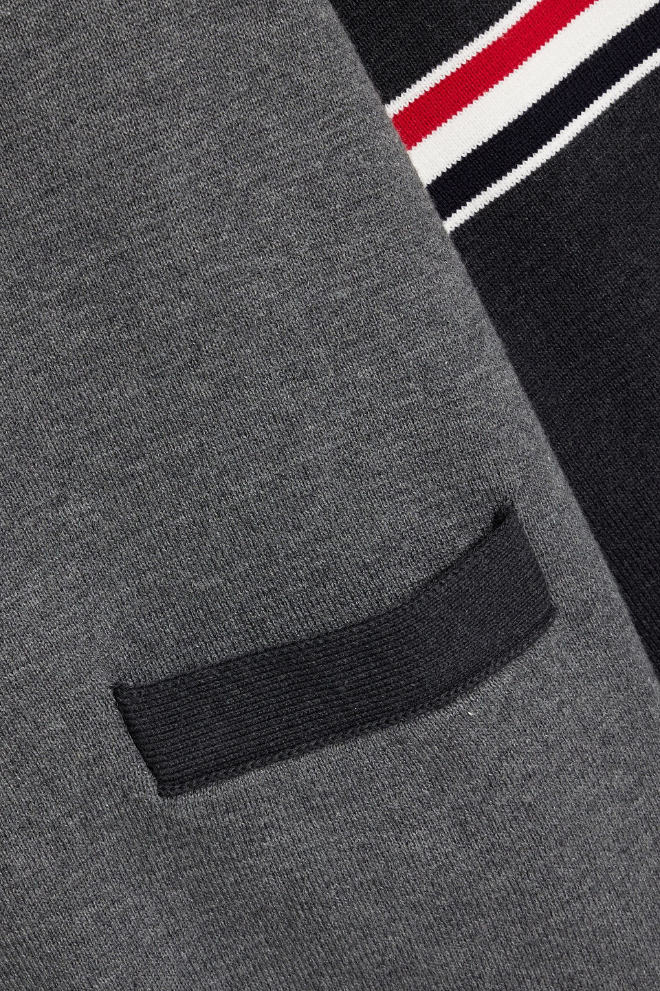 Thom Browne Striped Two-tone Cotton Cardigan In Gray