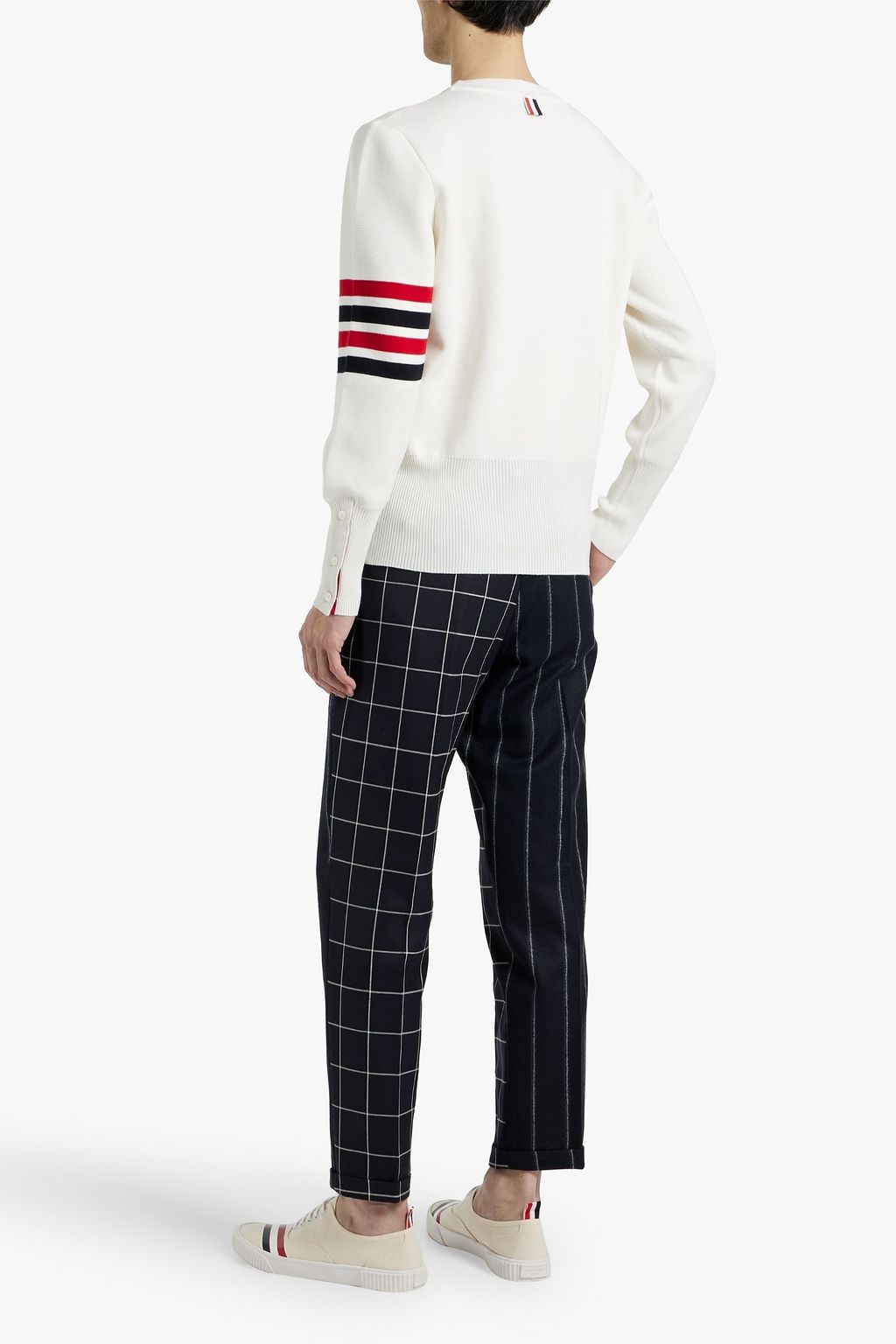 THOM BROWNE Striped wool sweater
