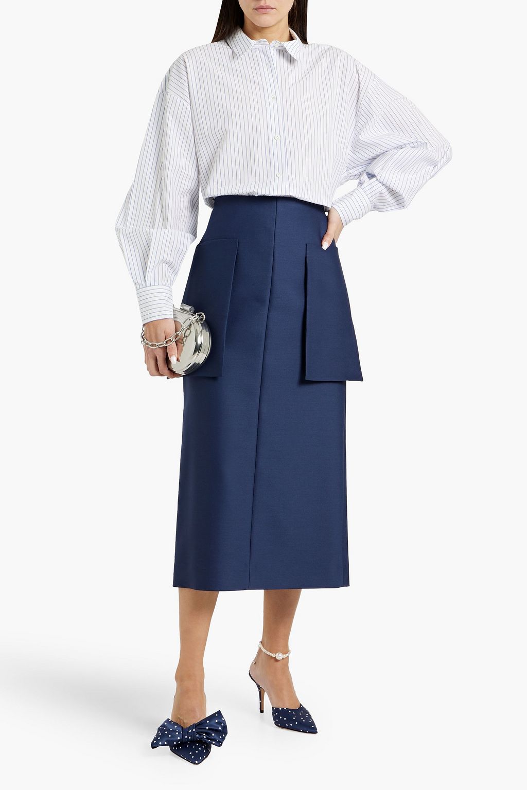 CAROLINA HERRERA Striped cotton-poplin shirt