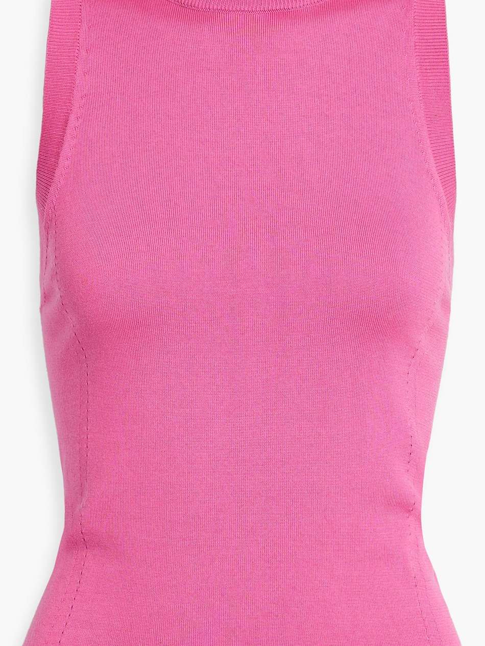 silk and cotton-blend turtleneck top