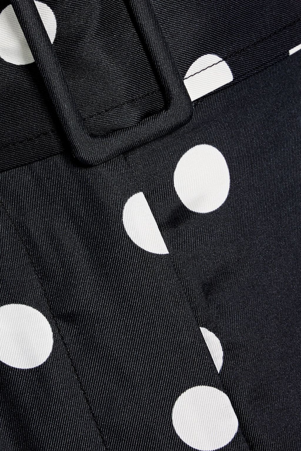 CAROLINA HERRERA Belted polka-dot twill wide-leg pants
