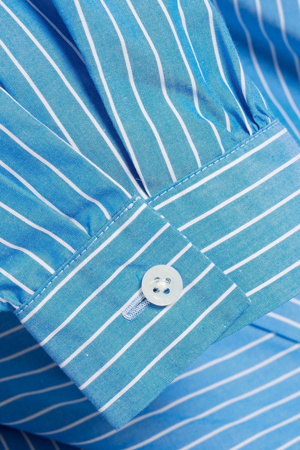 CAROLINA HERRERA Belted striped cotton-poplin midi shirt dress