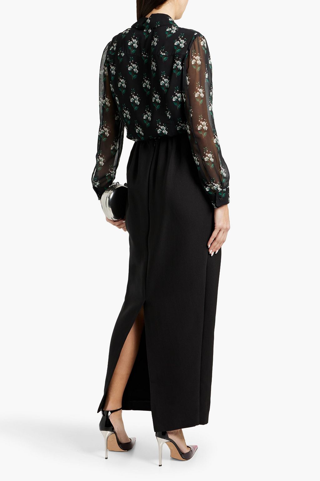 CAROLINA HERRERA Floral-print chiffon shirt