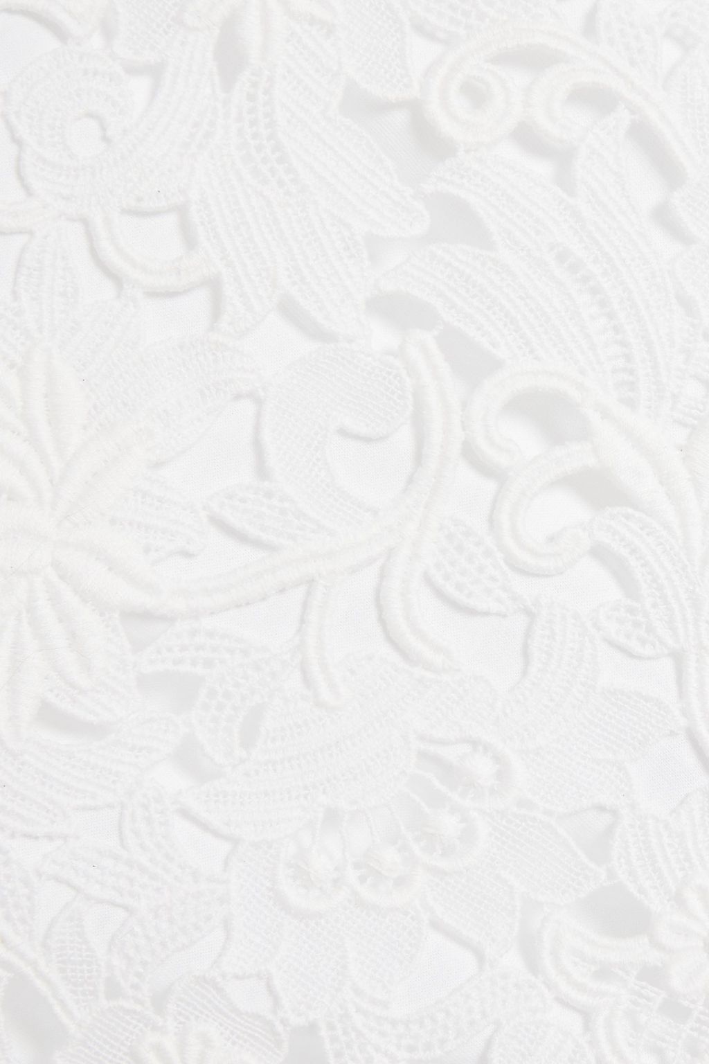 VALENTINO GARAVANI Logo-print cotton-jersey and guipure lace T-shirt
