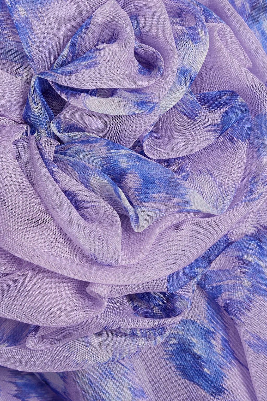 CAROLINA HERRERA Off-the-shoulder appliquéd floral-print silk-organza top
