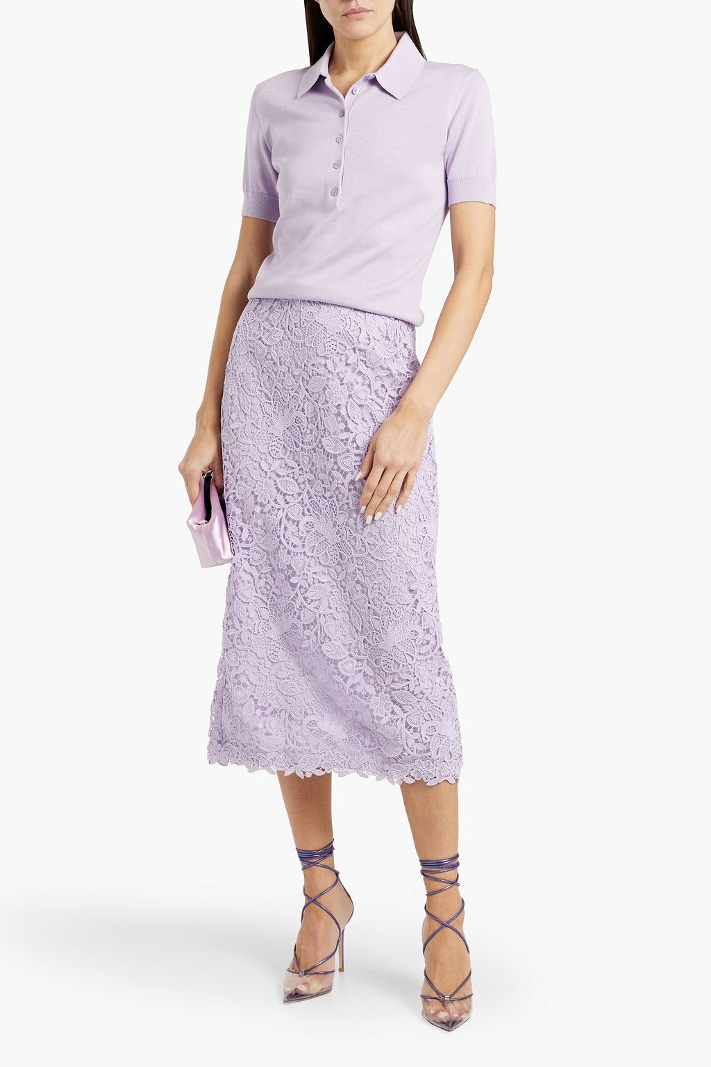 CAROLINA HERRERA Silk-blend polo shirt