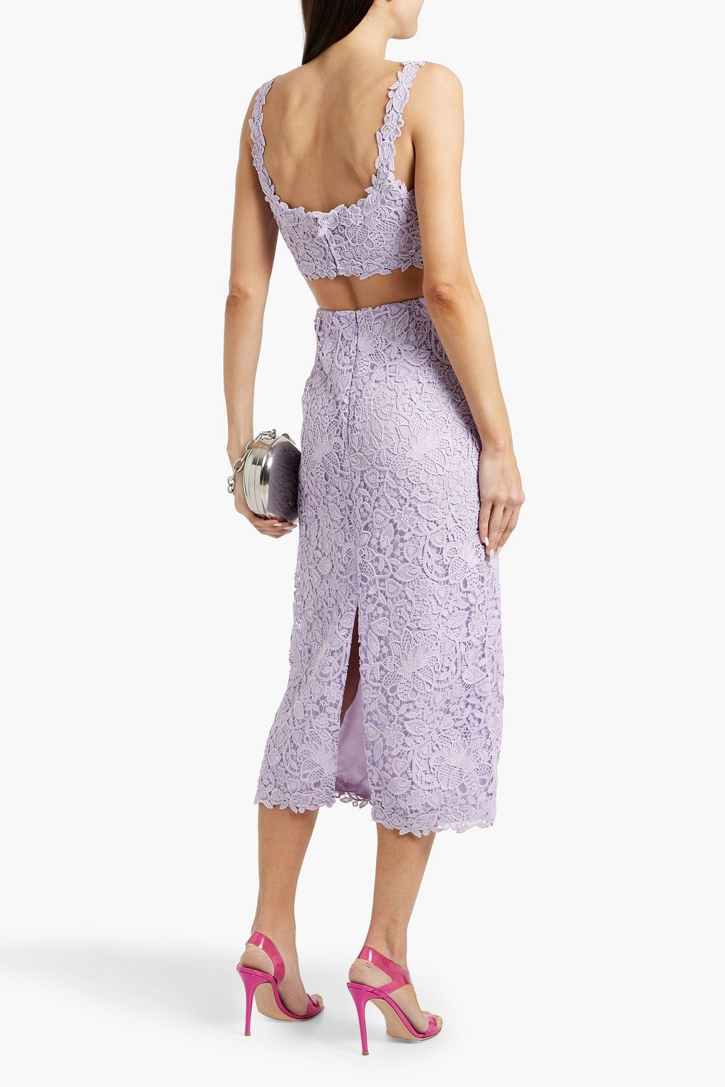 CAROLINA HERRERA Guipure lace midi skirt