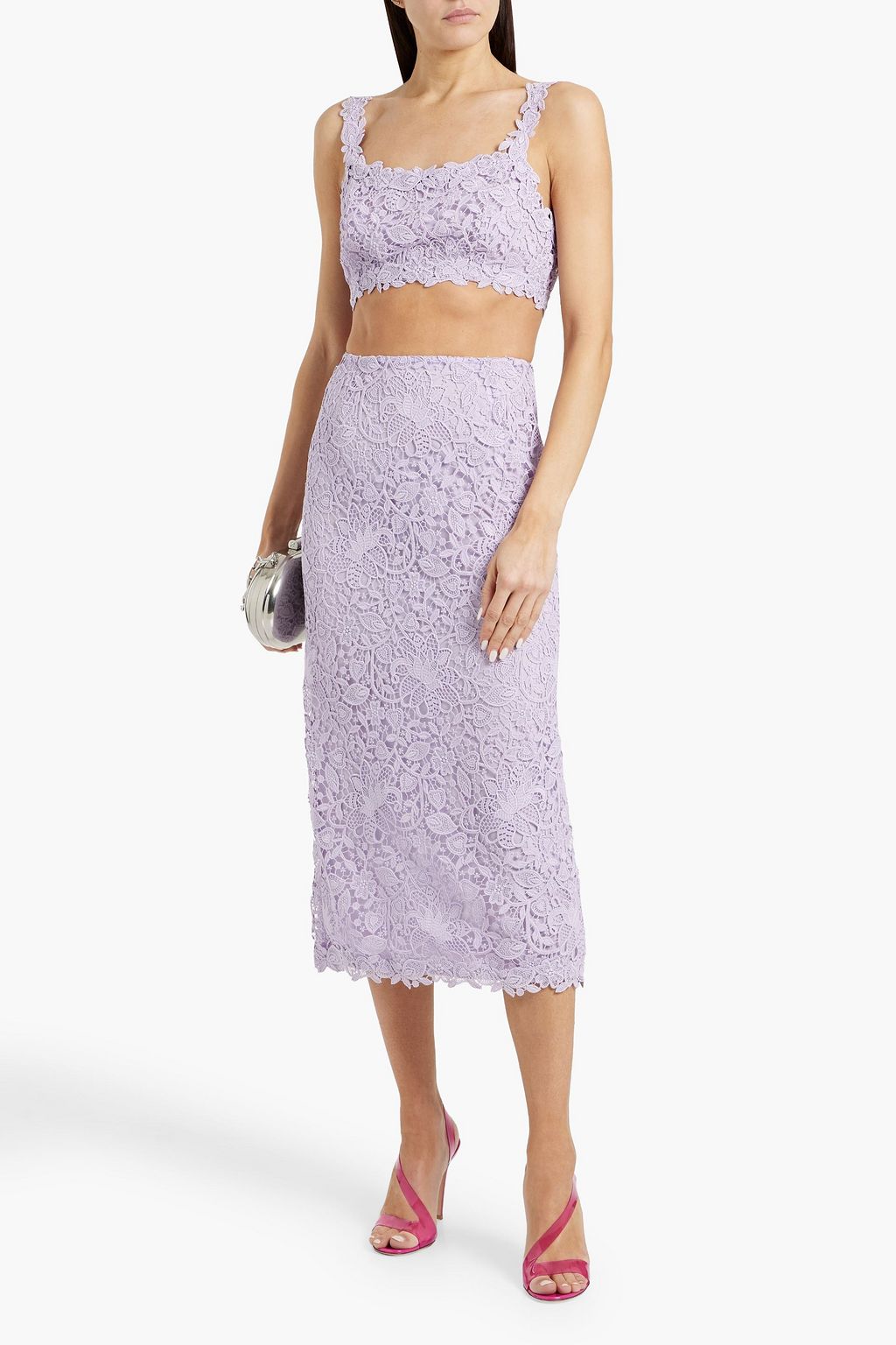 CAROLINA HERRERA Guipure lace midi skirt