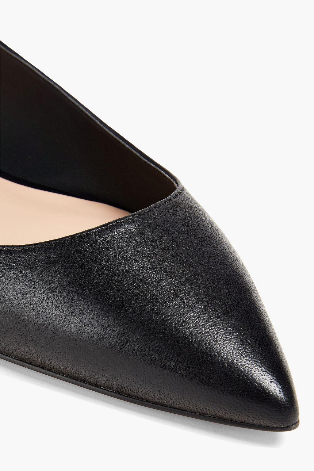 STUART WEITZMAN Mara leather slingback point-toe flats