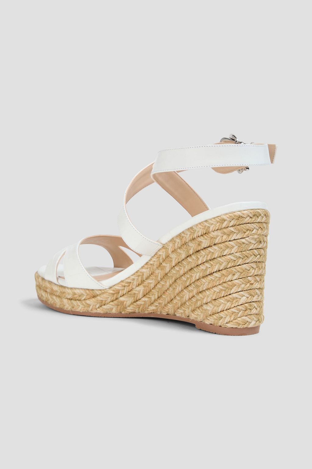 STUART WEITZMAN Zuzu croc-effect leather espadrille wedge sandals