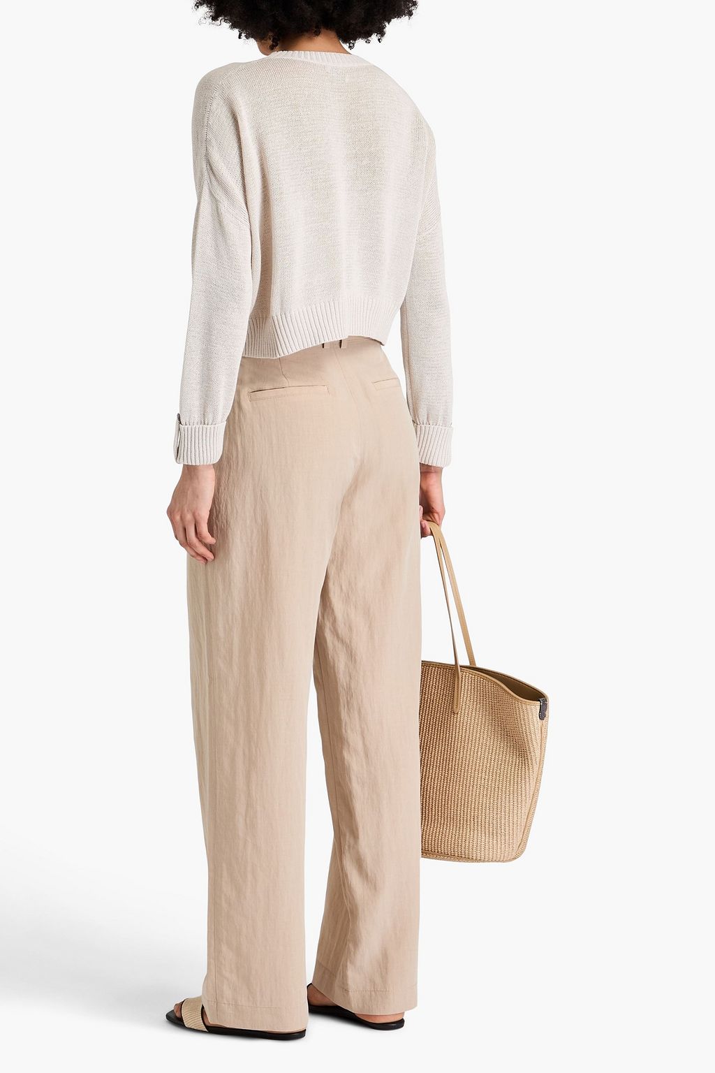 BRUNELLO CUCINELLI 비즈 장식 코튼 스웨터