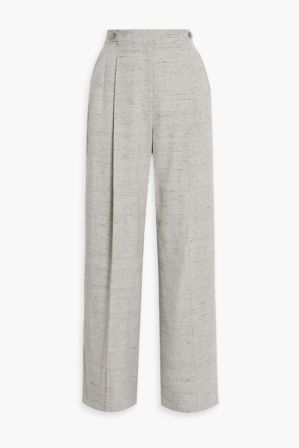 3.1 Phillip Lim Pleated Tweed Wide-leg Pants In Light Gray
