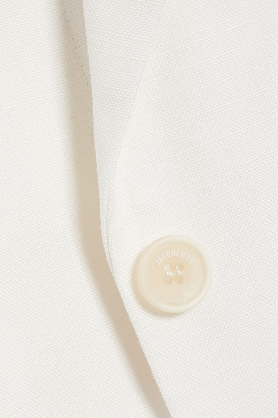 Jacquemus Caraco Belted Woven Blazer In White