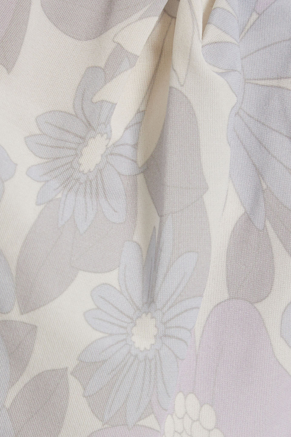 Shop Jacquemus Goccia Cropped Floral-print Cupro-blend Top In Lavender
