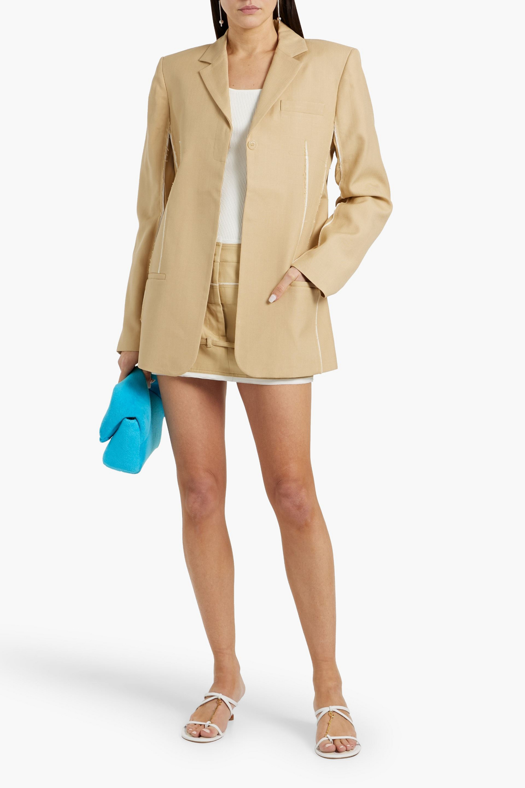 Jacquemus Caraco belted woven blazer