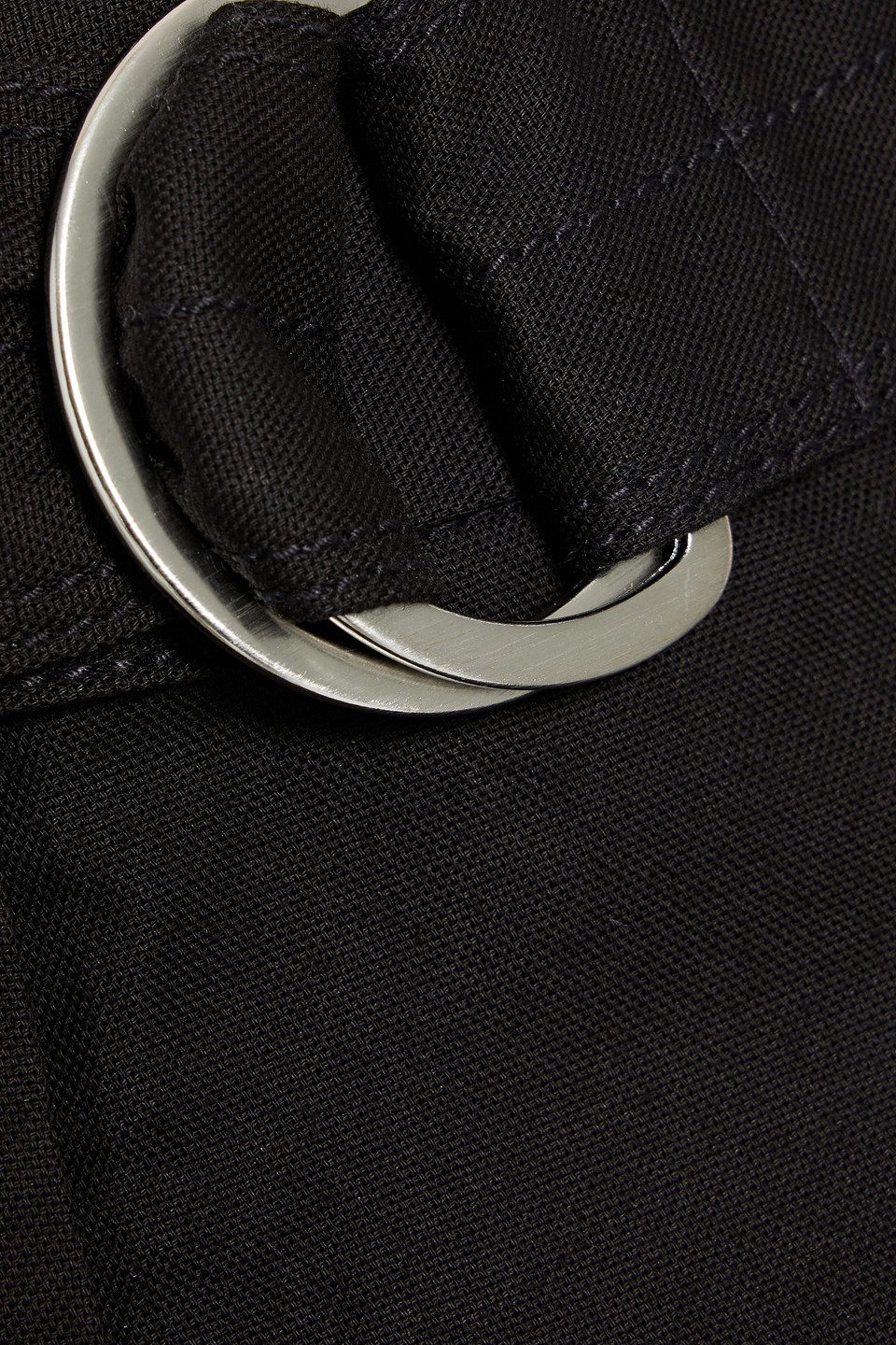 3.1 Phillip Lim Belted Pleated Cotton-blend Tapered Pants In Black