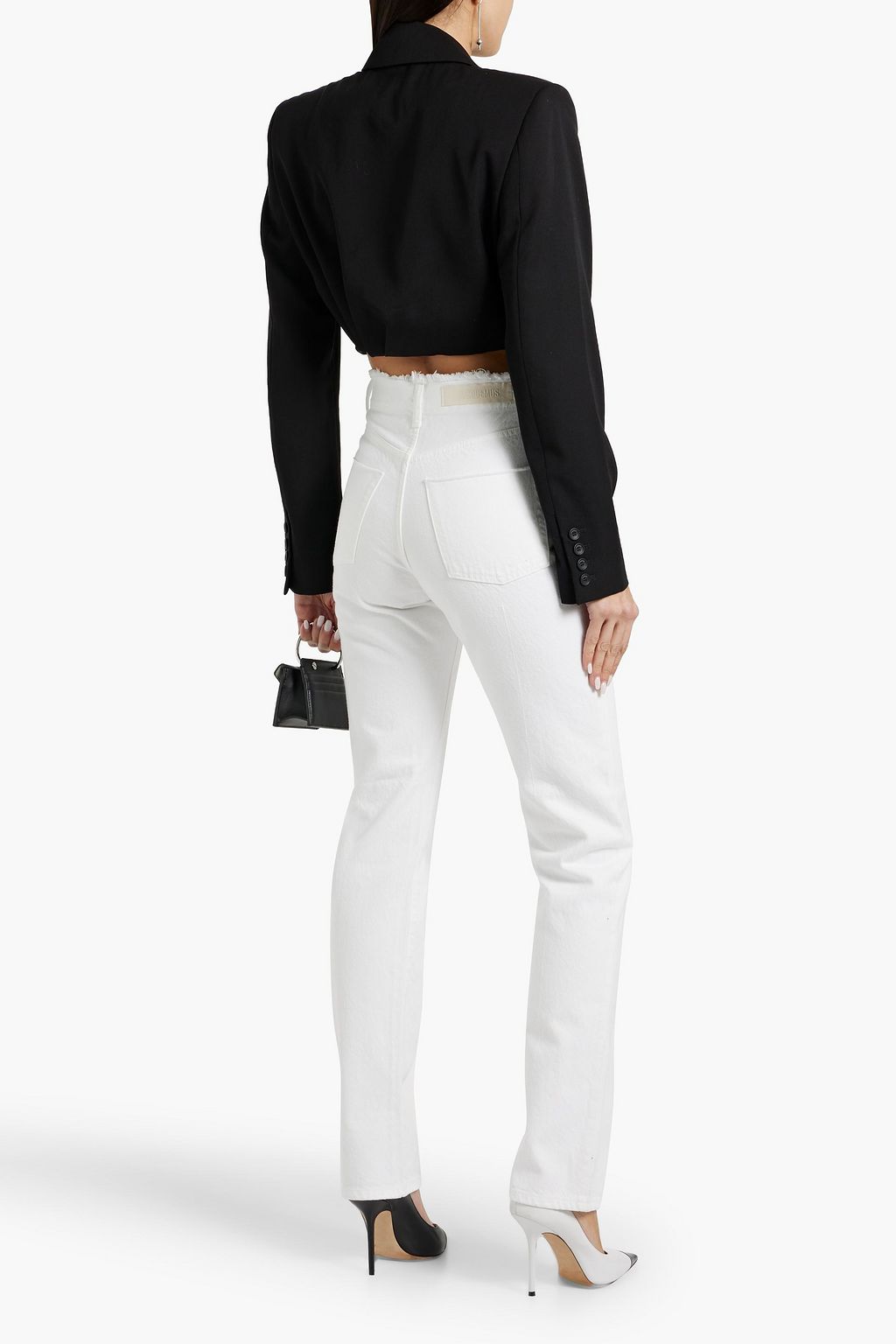 JACQUEMUS Le de Nîmes Linon frayed slim-leg jeans