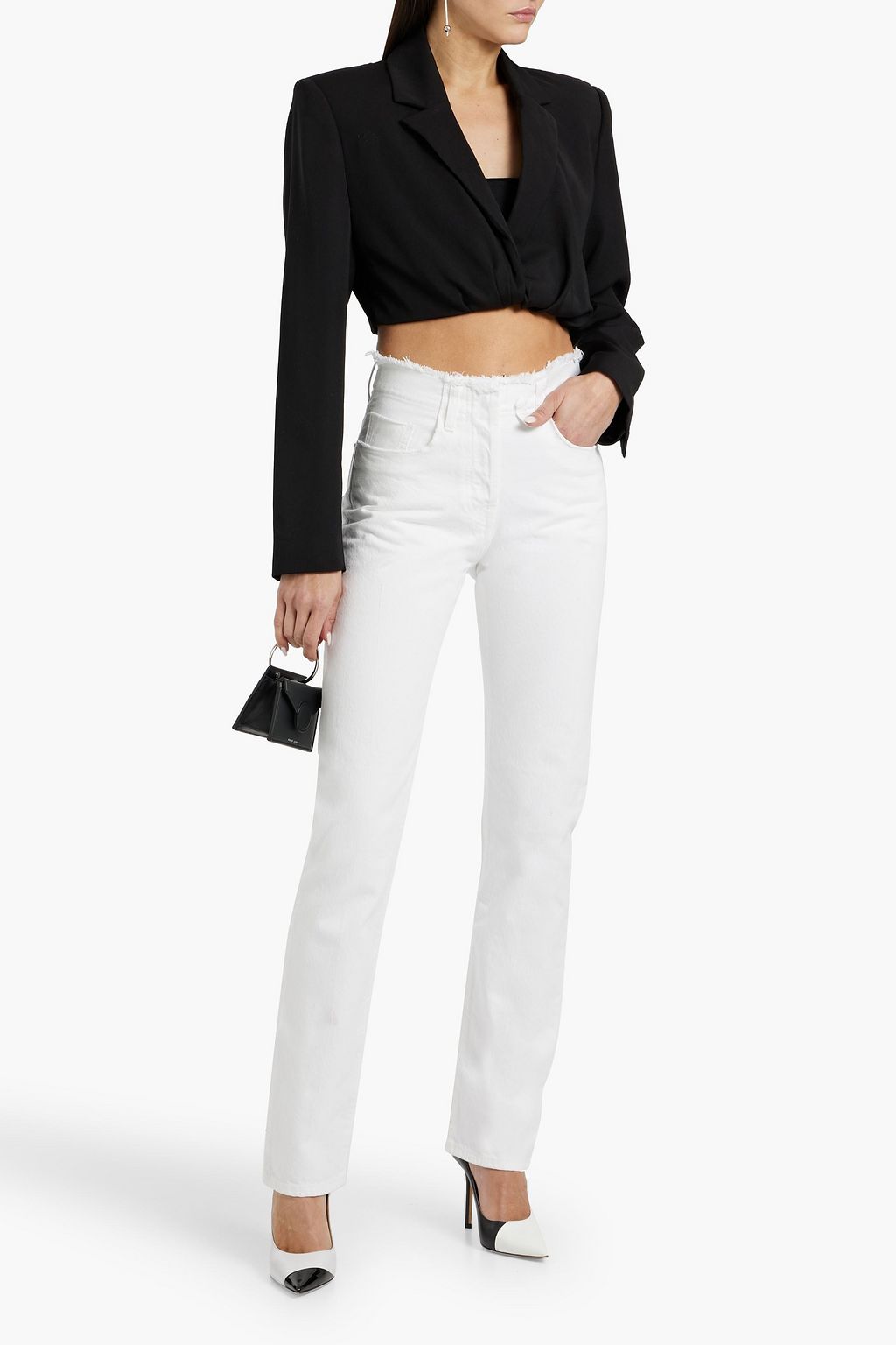 JACQUEMUS Le de Nîmes Linon frayed slim-leg jeans