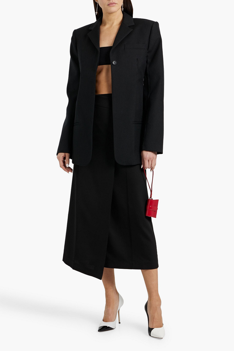 Jacquemus Oversized Wool-twill Blazer In Black