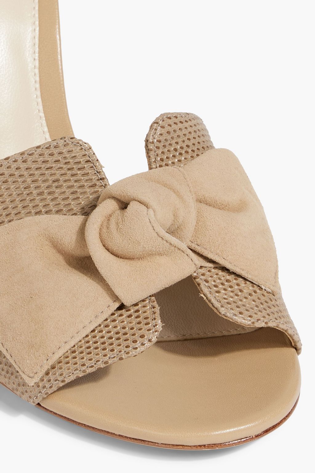 ALEXANDRE BIRMAN Maxi Clarita 90 スエード&スムース&リザード風レザー サンダル