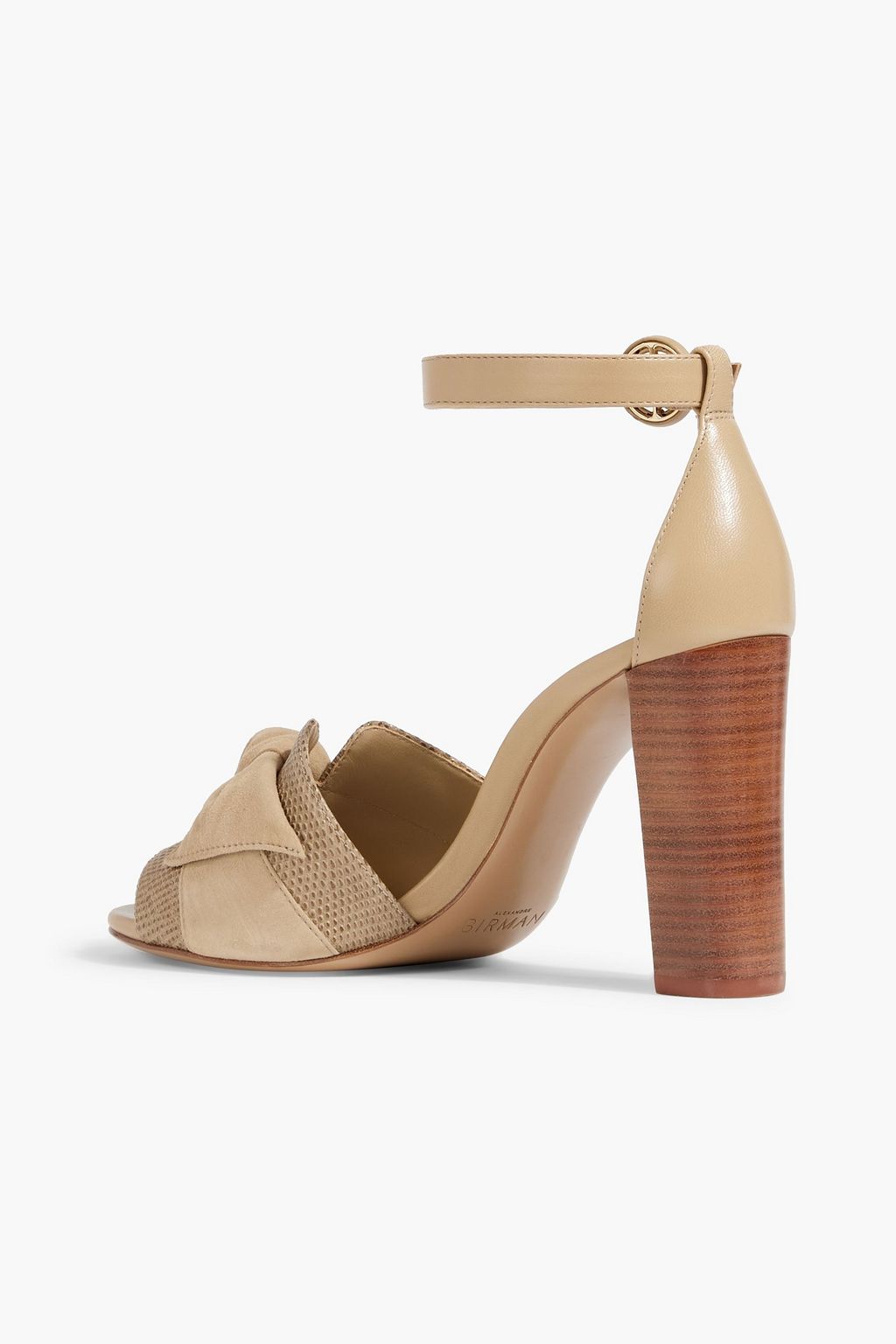 ALEXANDRE BIRMAN Maxi Clarita 90 スエード&スムース&リザード風レザー サンダル