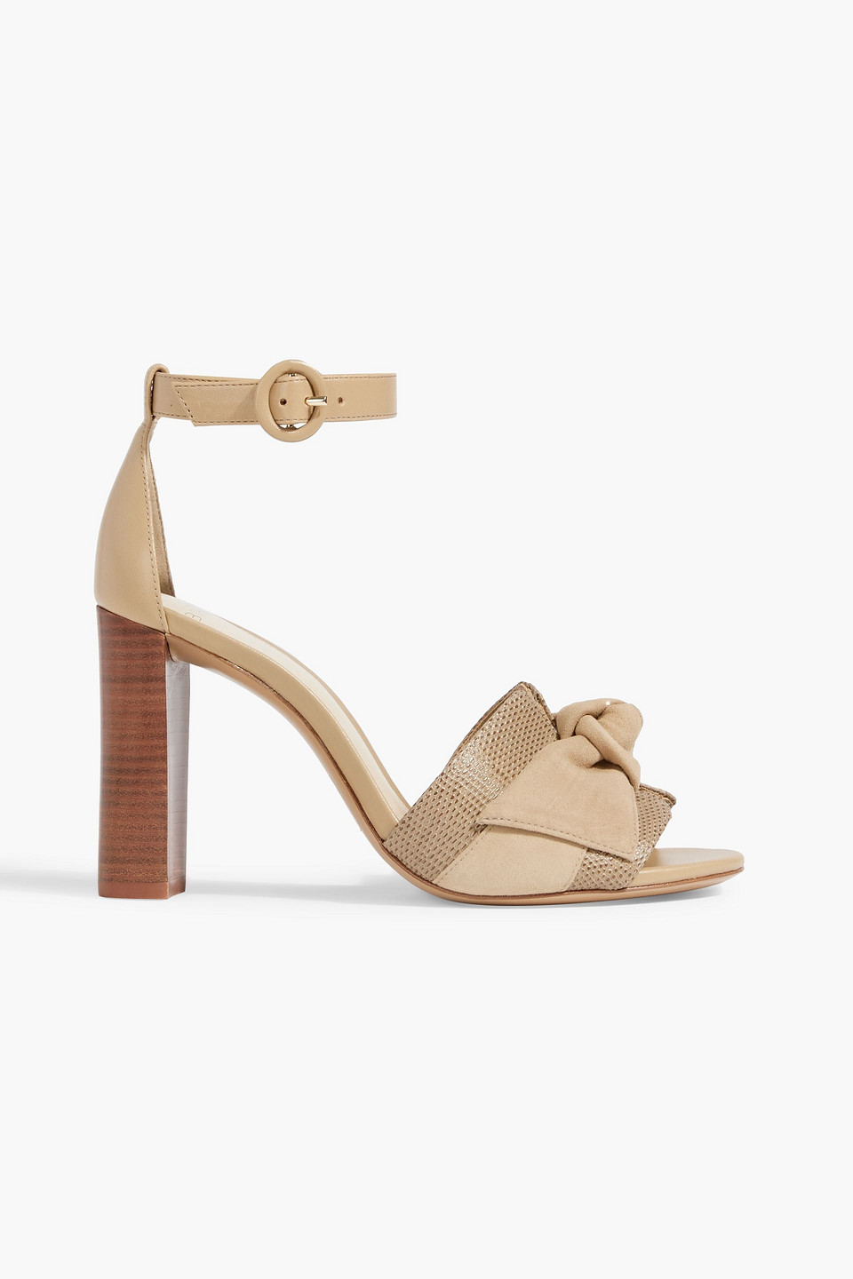 Maxi Clarita 90 suede, smooth and lizard-effect leather sandals