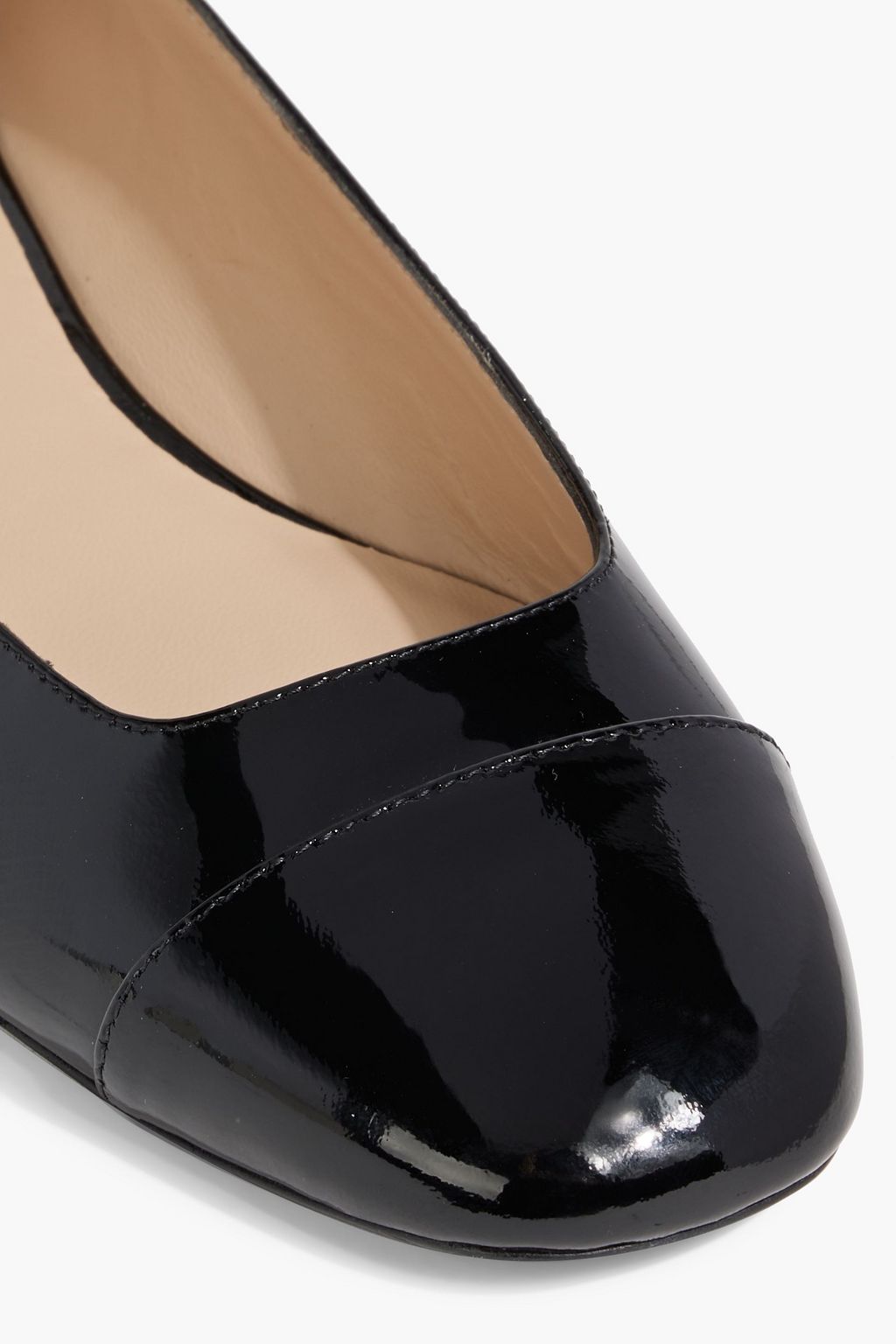STUART WEITZMAN Eden パテントレザー メリージェーン フラットシューズ クリスタル付き