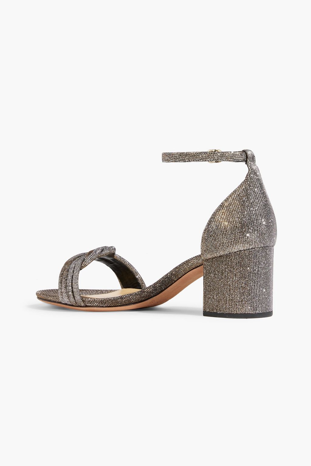 ALEXANDRE BIRMAN Vicky 60 織地 サンダル ノット付き メタリック
