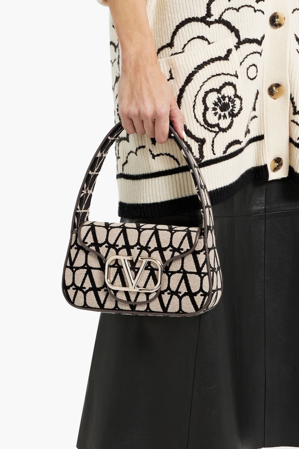 VALENTINO GARAVANI Locò Toile Iconographe canvas-jacquard shoulder bag