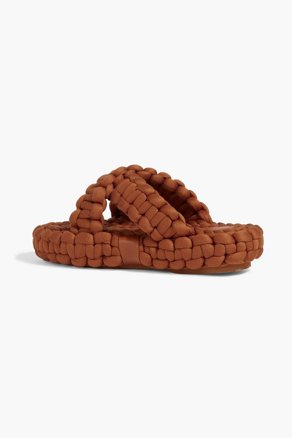 CHLOÉ Kamy braided jersey platform slides